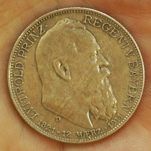 2 марки 1911 года. Германия, Бавария.