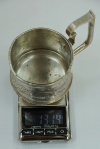 Подстаканник царский, серебро, 1896 г., 131,4 гр.